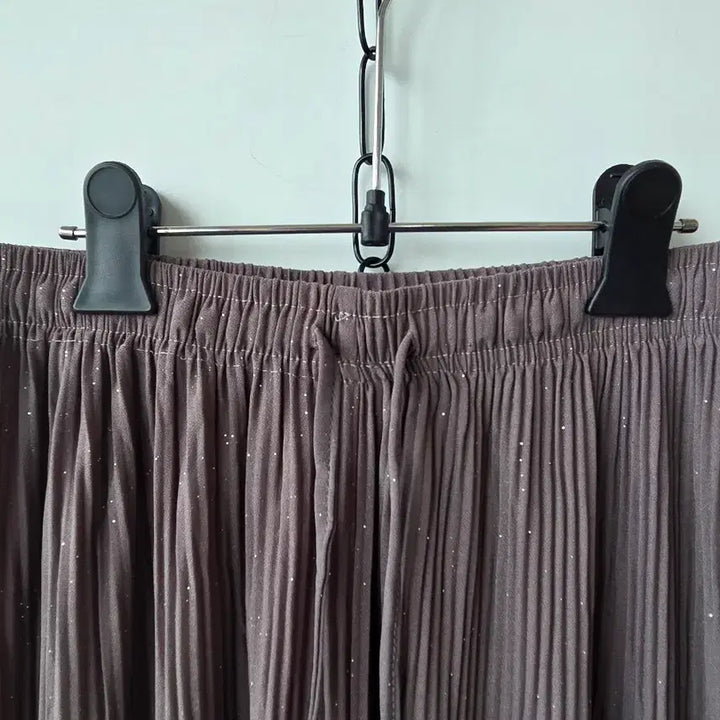[BUNJANG] Gray Banding Pleated Pearl Wide Pants / F/그레이 밴딩 주름 펄 와이드팬츠/새제품