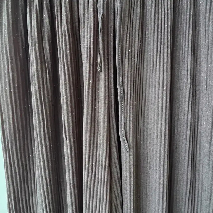 [BUNJANG] Gray Banding Pleated Pearl Wide Pants / F/그레이 밴딩 주름 펄 와이드팬츠/새제품