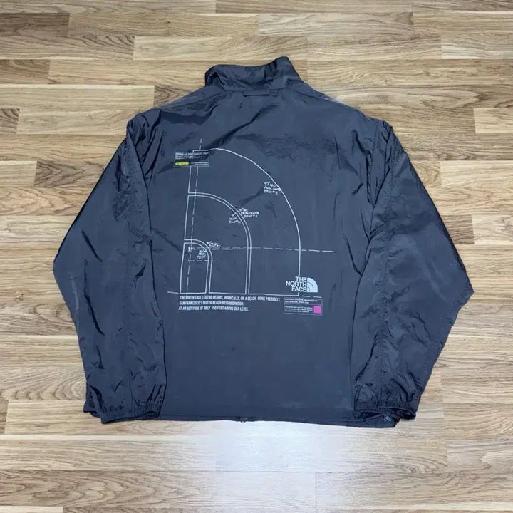 [BUNJANG] The North Face White Label Dome Logo Windbreaker Grey Size 110 / [새상품] 노스페이스 화이트라벨 돔 로고 바람막이 110 그레이