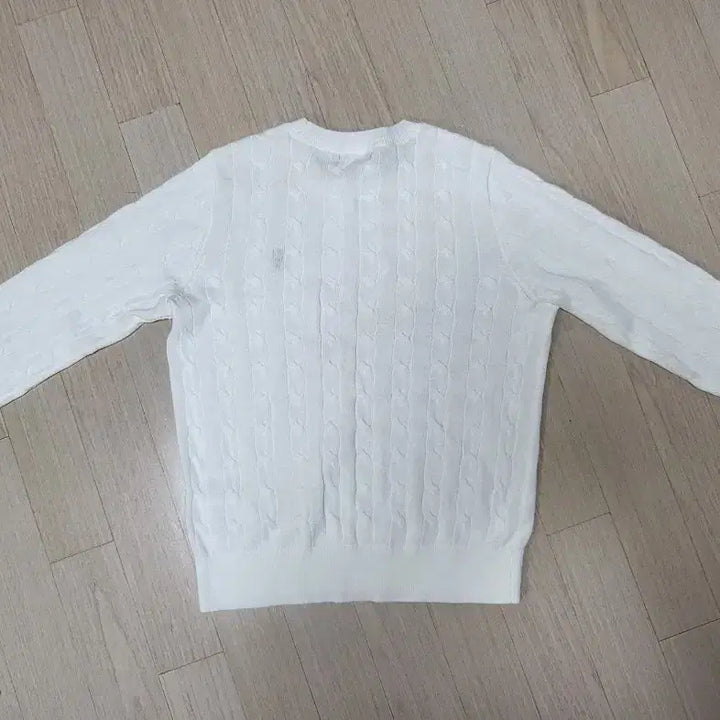[BUNJANG] Beverly Hills Polo Club Cable Knit Sweater (White, Size 90) / 비버리힐즈 폴로클럽 케이블 긴팔 니트 (화이트/90)