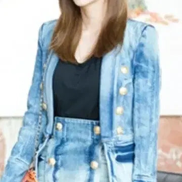 [SOLD OUT] 발망 골드버튼 데님 스커트 정품(38)입니다(국내택)