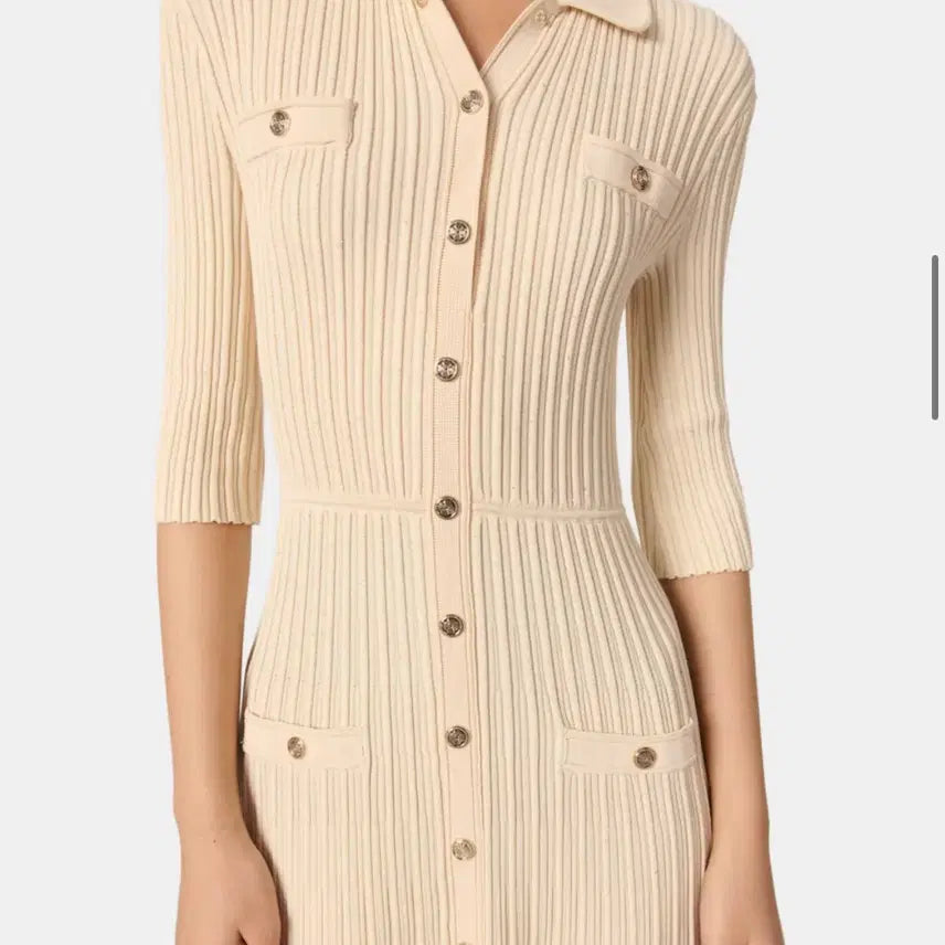 [BUNJANG] Maje Spangle Ribbed Knit Dress / maje 마쥬 25 스팽글 리브 니트 드레스 롱 원피스 38