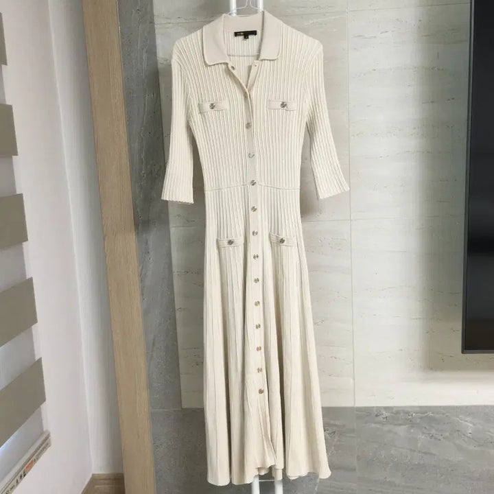 [BUNJANG] Maje Spangle Ribbed Knit Dress / maje 마쥬 25 스팽글 리브 니트 드레스 롱 원피스 38