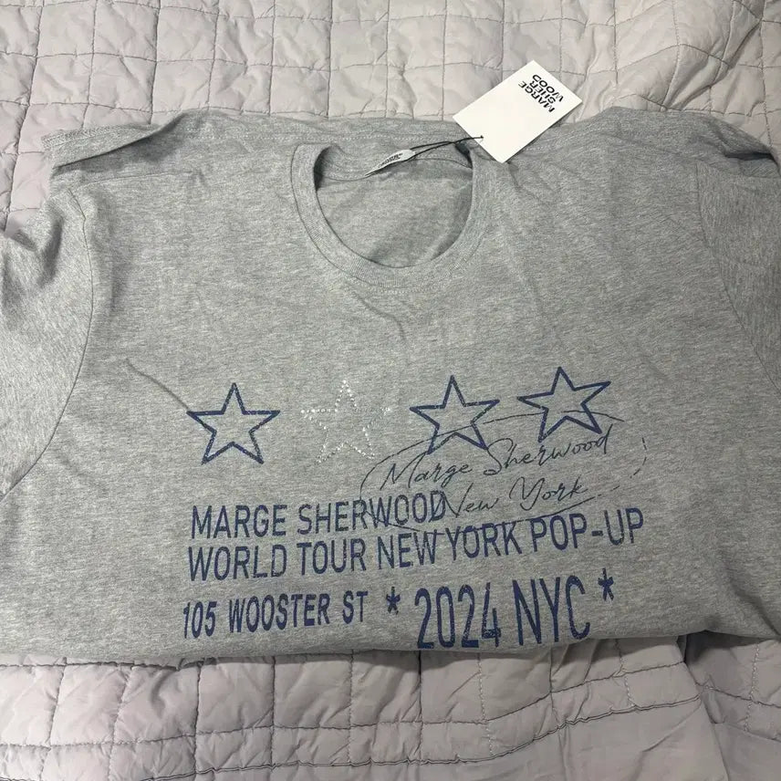 [BUNJANG] Margesherwood Gray Embellished T-shirt / 마지셔우드 반팔티