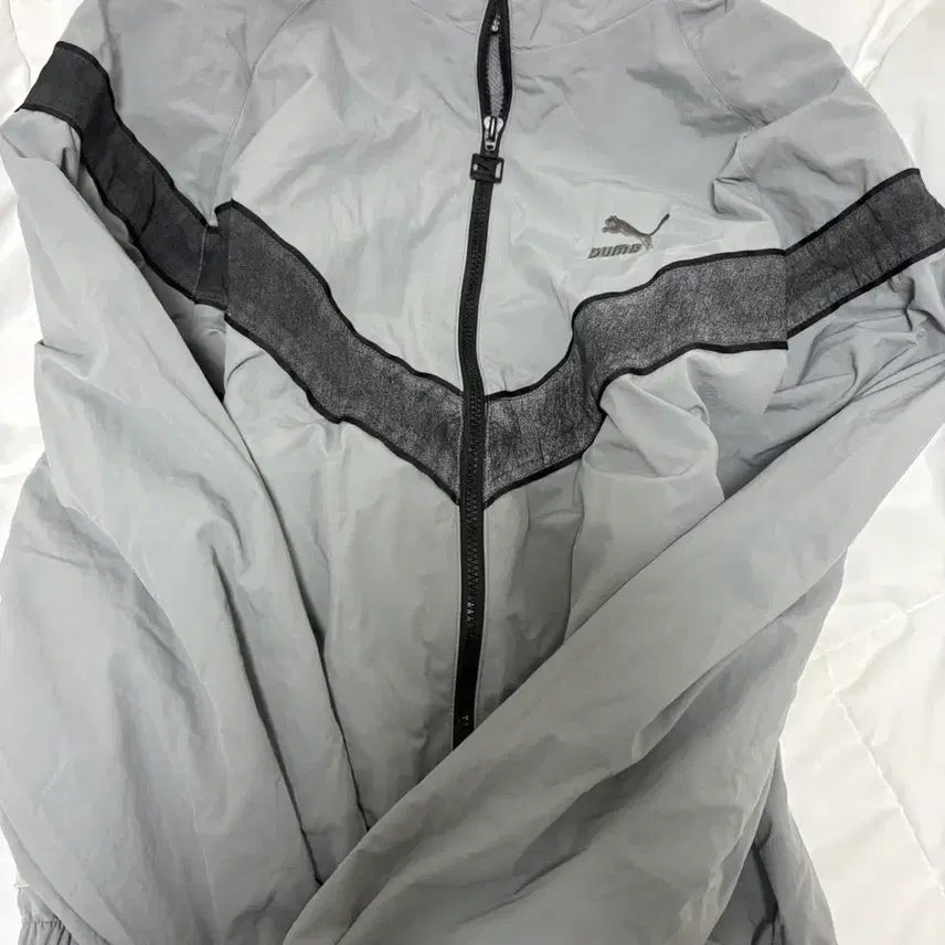 [BUNJANG] Puma Windbreaker Jacket Gray / 오늘만 2만원 푸마 퓨마 옷 바람막이 점퍼 그레이 판매 팔아요