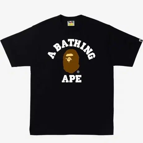 [SOLD OUT] 베이프 컬리지 반팔 티셔츠 / 블랙 새상품 무료배송
