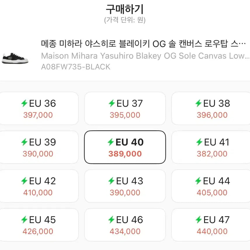 [SOLD OUT] 미하라 야스히로 블레이키 40 박스X 상태 매우 좋음