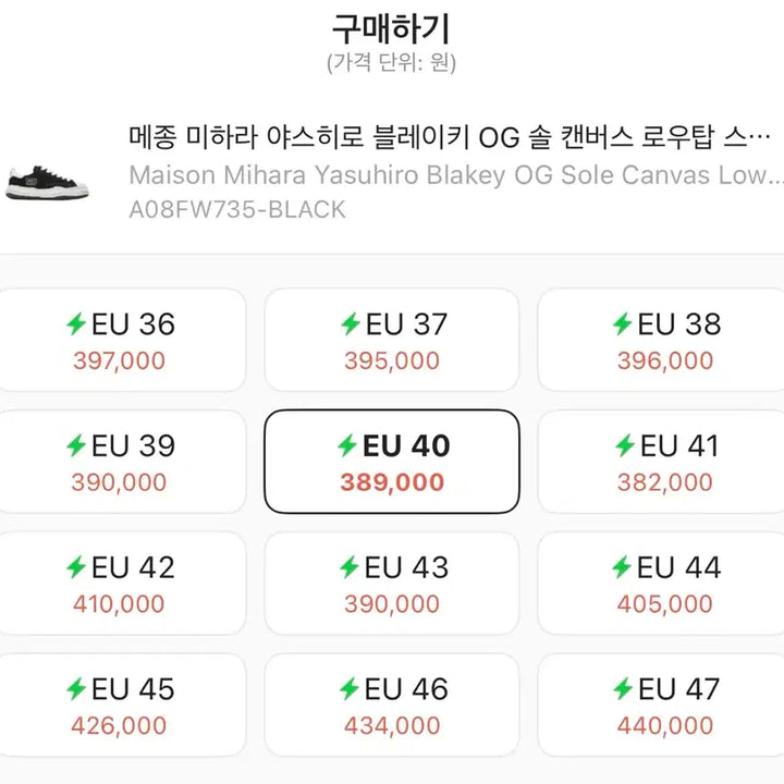 [SOLD OUT] 미하라 야스히로 블레이키 40 박스X 상태 매우 좋음