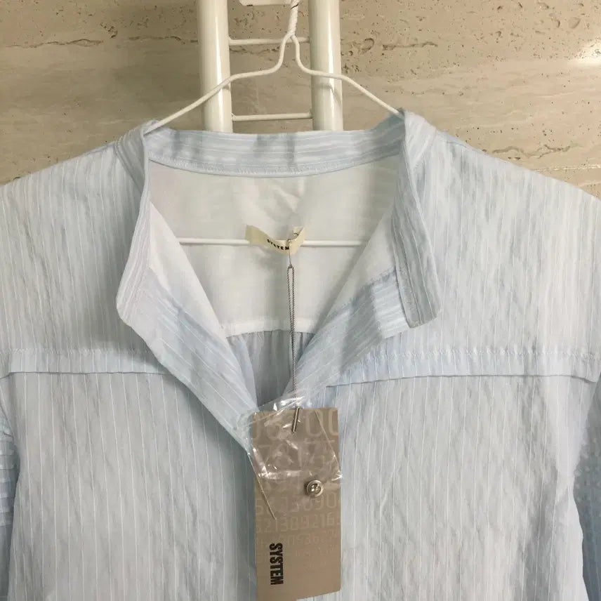 [BUNJANG] SYSTEM Striped Shirt Blouse Size 66 / (새상품) SYSTEM 시스템 스트라이프 셔츠 블라우스 66