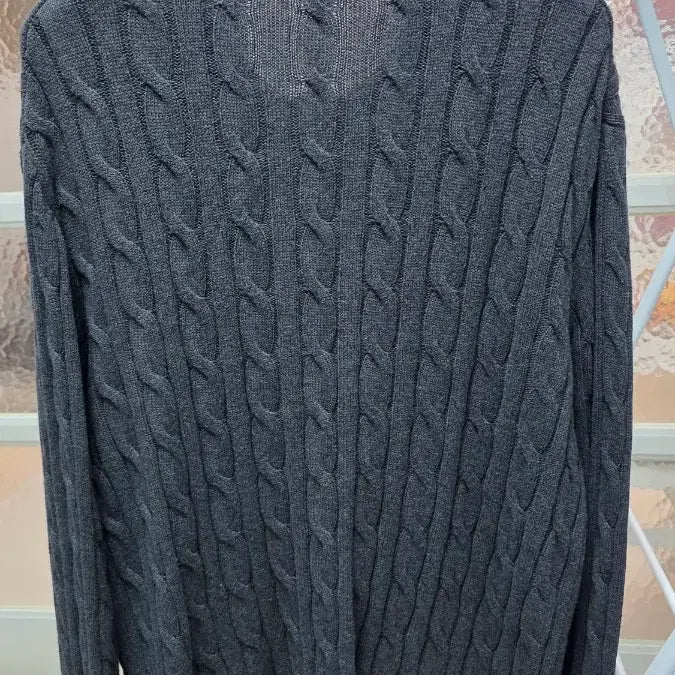 [BUNJANG] Musinsa Standard Cotton Cable Crewneck Knit M Grey / 무탠다드 코튼 케이블 크루넥니트 M 그레이