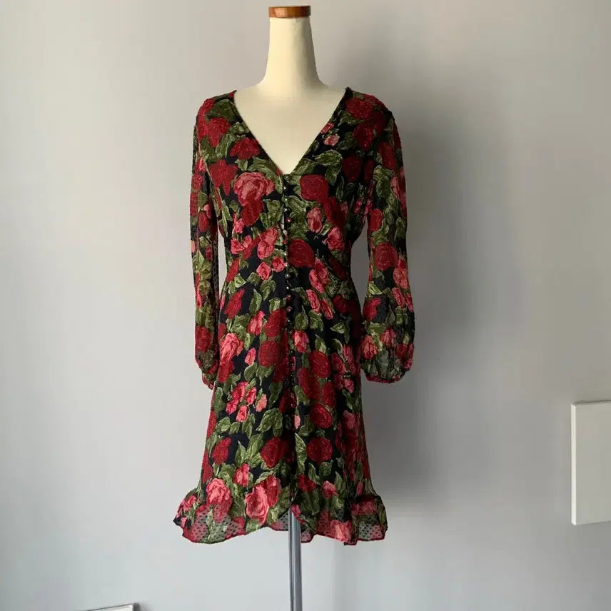 [BUNJANG] The Kooples Floral Pattern Dress / THE KOOPLES 플라워 패턴  원피스