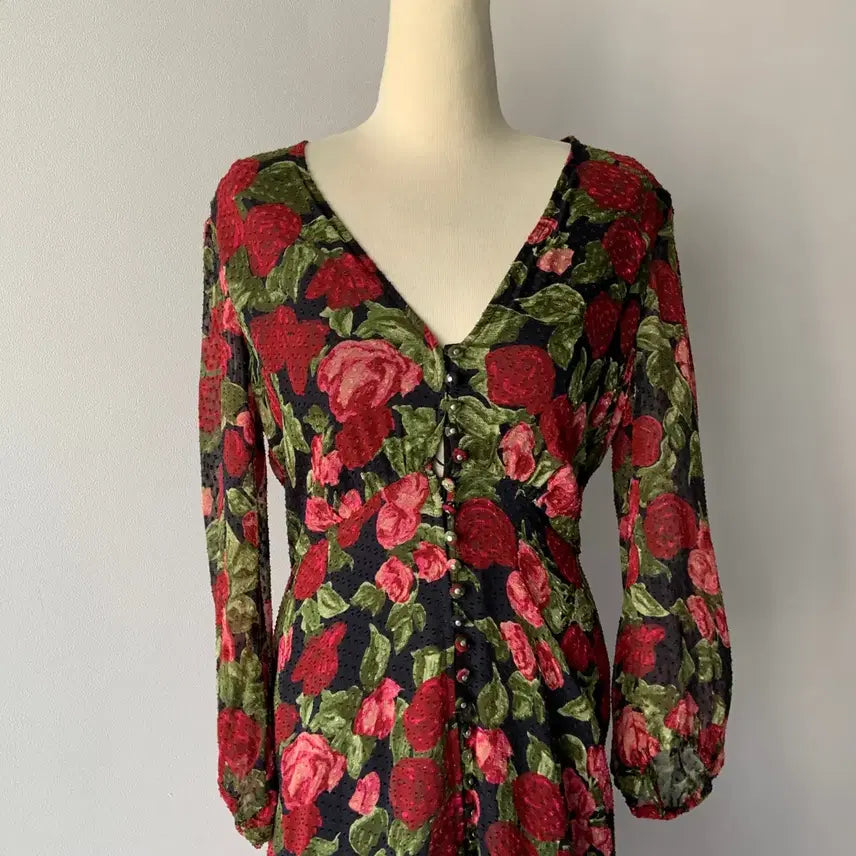 [BUNJANG] The Kooples Floral Pattern Dress / THE KOOPLES 플라워 패턴  원피스