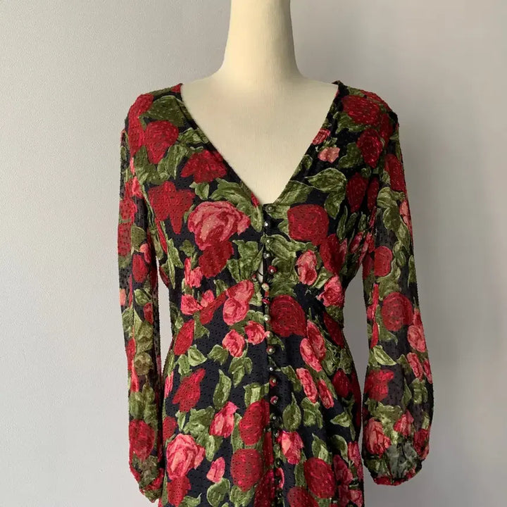 [BUNJANG] The Kooples Floral Pattern Dress / THE KOOPLES 플라워 패턴  원피스