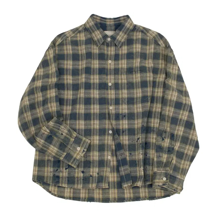 [BUNJANG] Oshitaare Vintage Lumberjack Shirt Navy / 1) 오시타레 VTG lumberjack shirts 네이비