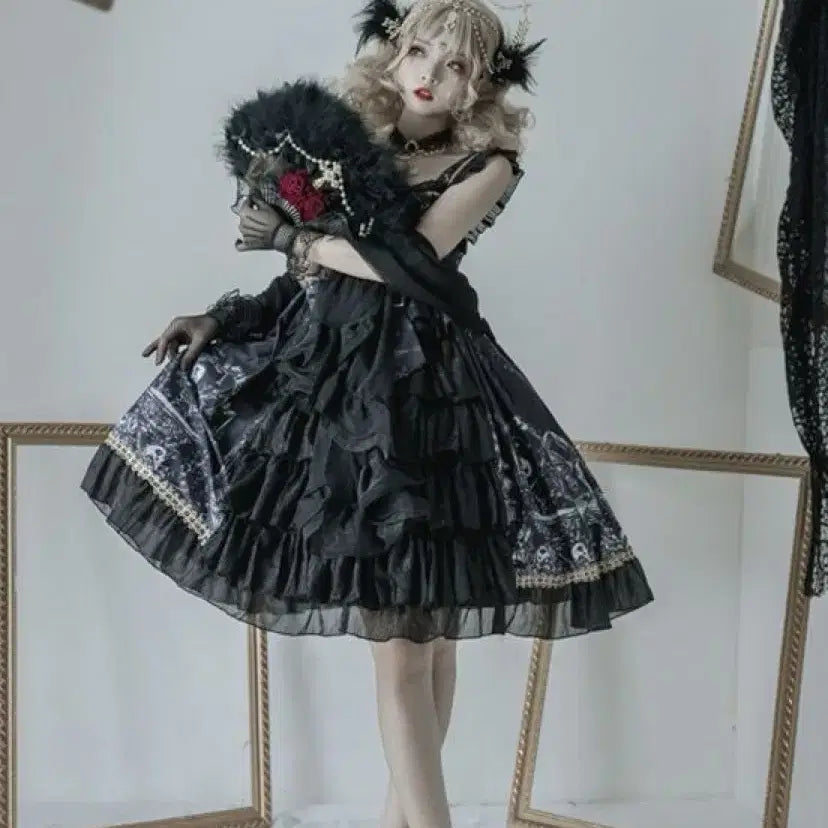 [BUNJANG] Dark Gothic Lolita JSK Dress / 다크 고딕 로리타 JSK 원피스