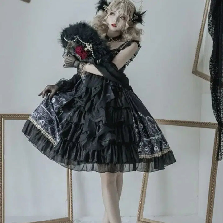 [BUNJANG] Dark Gothic Lolita JSK Dress / 다크 고딕 로리타 JSK 원피스