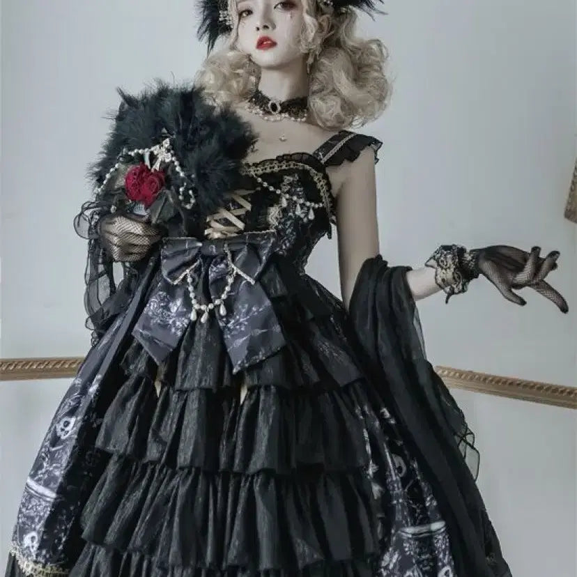[BUNJANG] Dark Gothic Lolita JSK Dress / 다크 고딕 로리타 JSK 원피스
