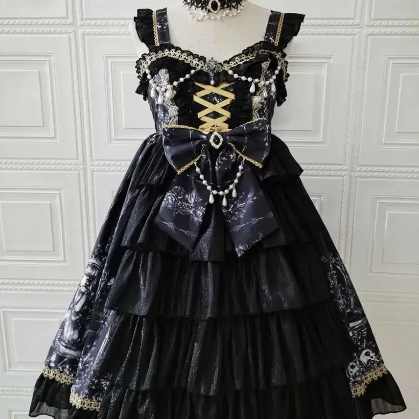 [BUNJANG] Dark Gothic Lolita JSK Dress / 다크 고딕 로리타 JSK 원피스