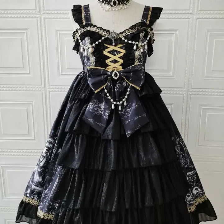 [BUNJANG] Dark Gothic Lolita JSK Dress / 다크 고딕 로리타 JSK 원피스