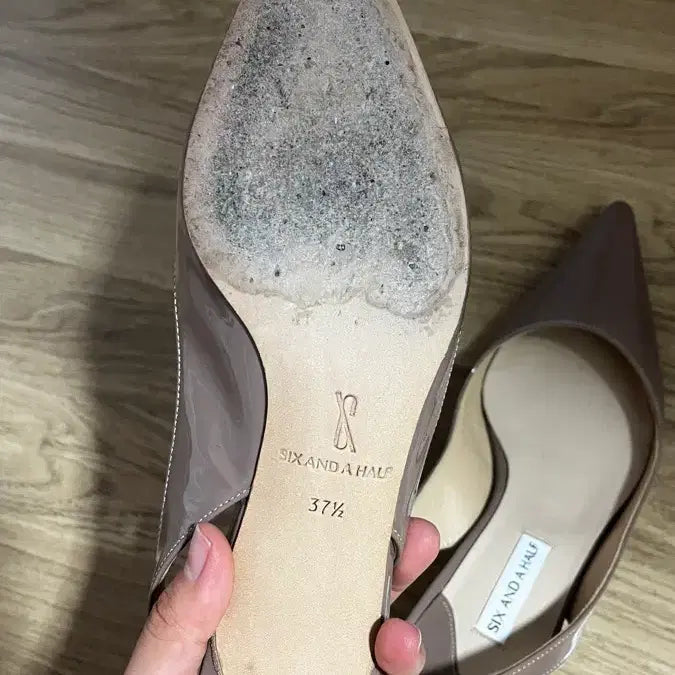 [SOLD OUT] 식스앤어하프 슬링백 펌프스 gia 마룬컬러 245