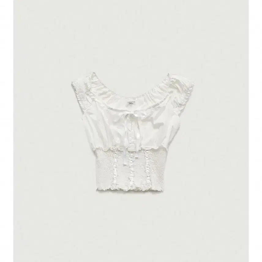 [BUNJANG] The Barnet Petunia Smocked Blouse White / 더바넷 블라우스 화이트