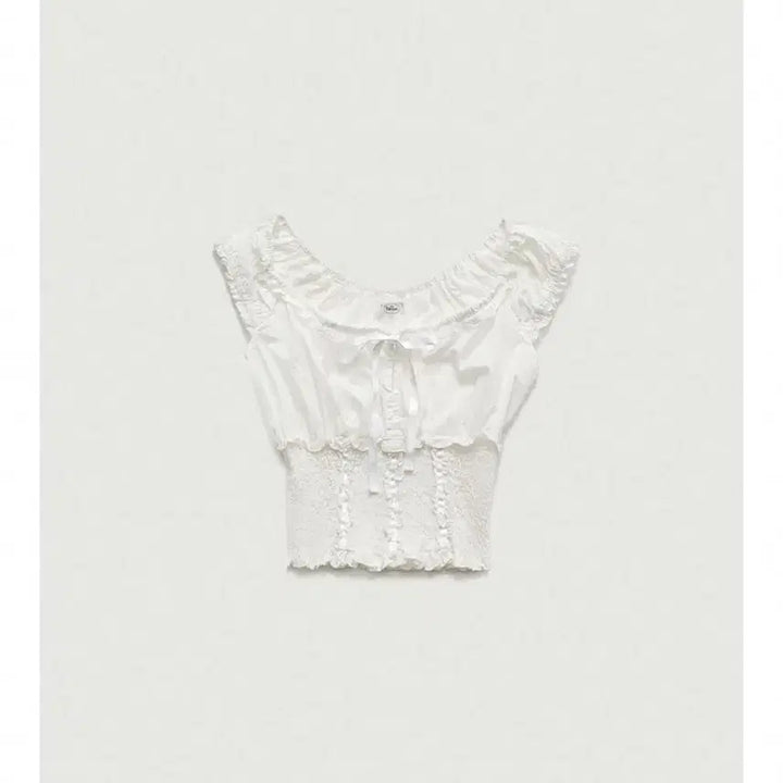 [BUNJANG] The Barnet Petunia Smocked Blouse White / 더바넷 블라우스 화이트