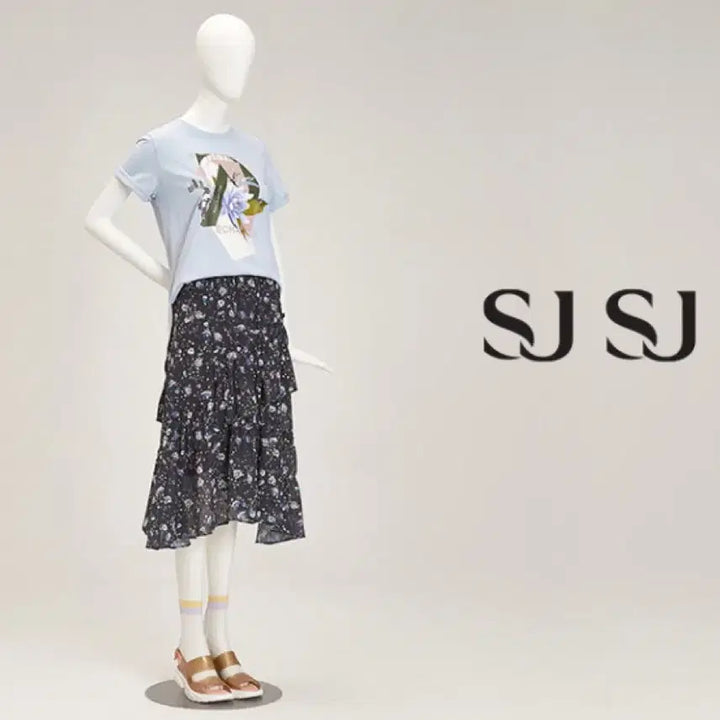 [BUNJANG] SJSJ Floral Bading Skirt 20SS / SJSJ 플로럴 밴딩 스커트 20SS