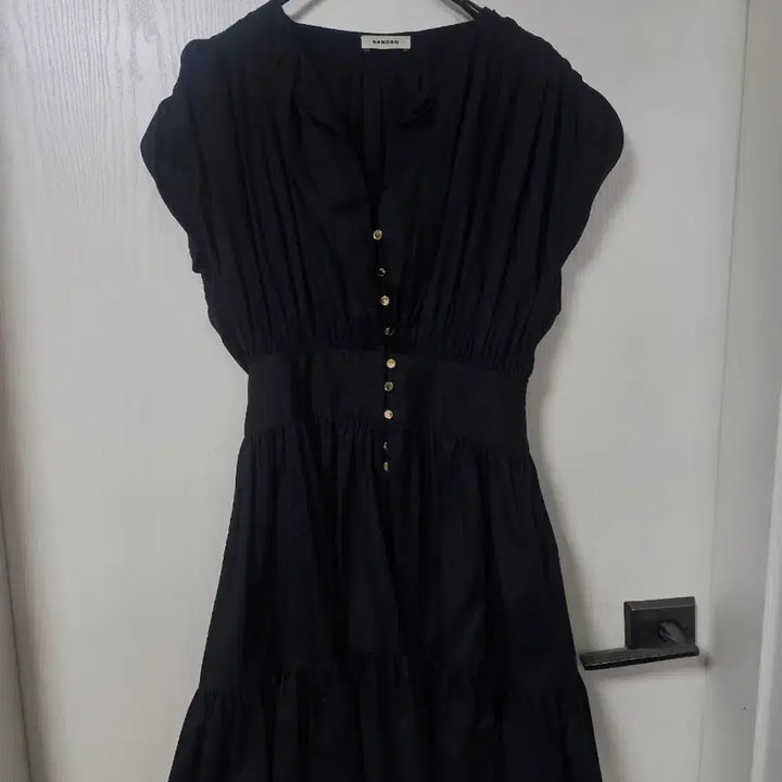 [BUNJANG] Sandro Black Shirred Mini Dress / 산드로 미니원피스
