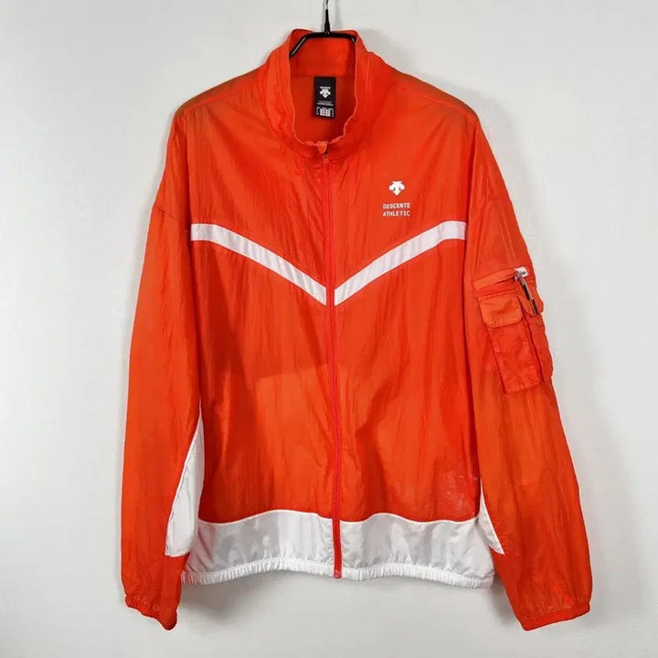 [SOLD OUT] 데상트 오렌지 경량 바람막이 자켓 점퍼 남110 2XL 라덴 빈티지