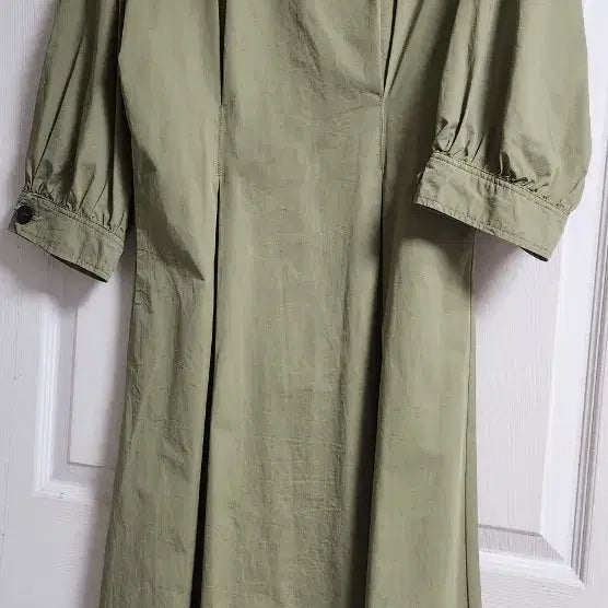 [BUNJANG] ZARA TRF Earth Green 3/4 Sleeve Shirt Dress / 자라 TRF 어스 그린 셔츠 원피스 7부