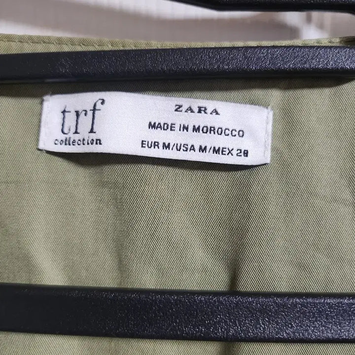 [BUNJANG] ZARA TRF Earth Green 3/4 Sleeve Shirt Dress / 자라 TRF 어스 그린 셔츠 원피스 7부
