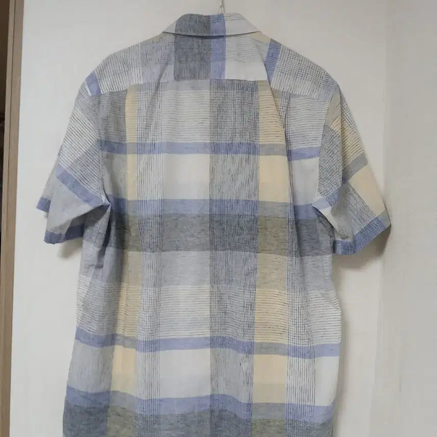[BUNJANG] Daks Checkered Short-Sleeve Shirt (Size 105) / 닥스 체크 반팔 셔츠 105