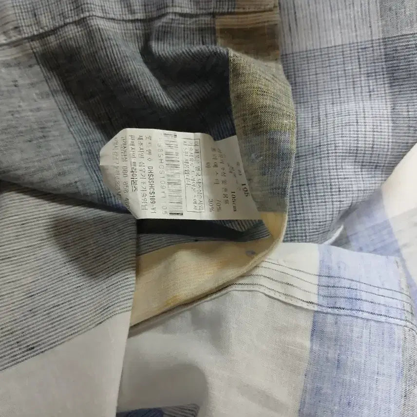 [BUNJANG] Daks Checkered Short-Sleeve Shirt (Size 105) / 닥스 체크 반팔 셔츠 105