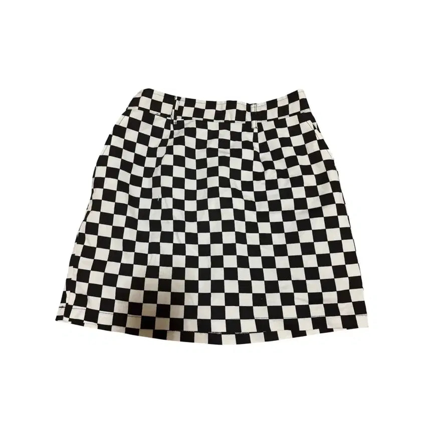 [BUNJANG] Vintage Black and White Checkered Skirt / 일본 빈티지 흑백 체크 스커트