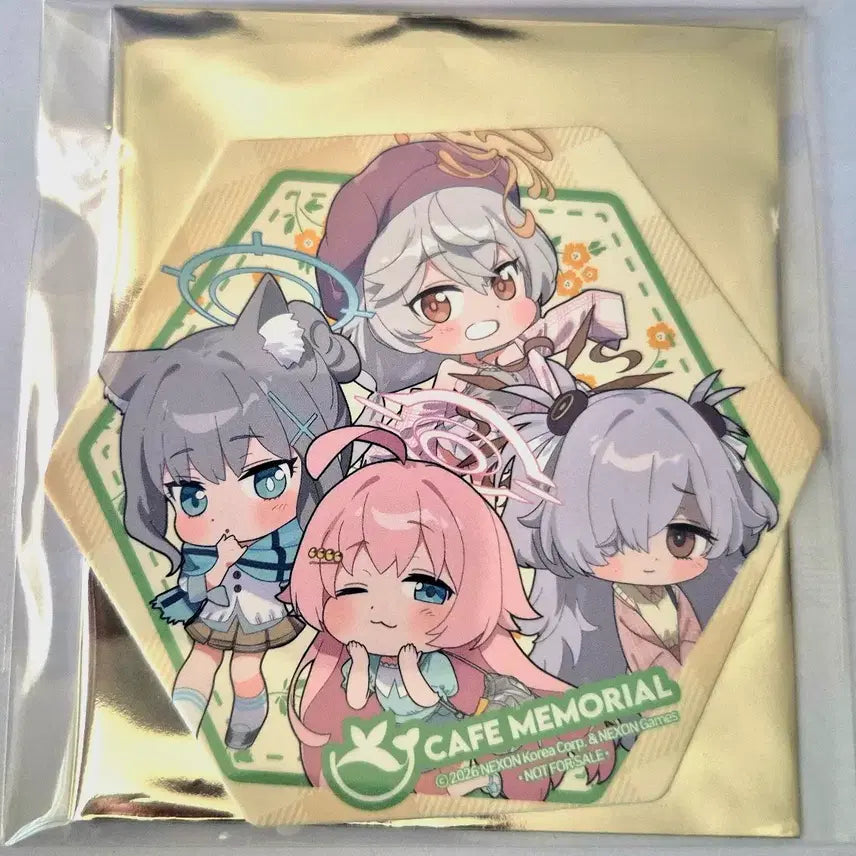 [BUNJANG] Blue Archive Cafe Memorial Exclusive Coaster SD Group / 블루아카 블루아카이브 카페메모리얼 특전코스터 SD단체