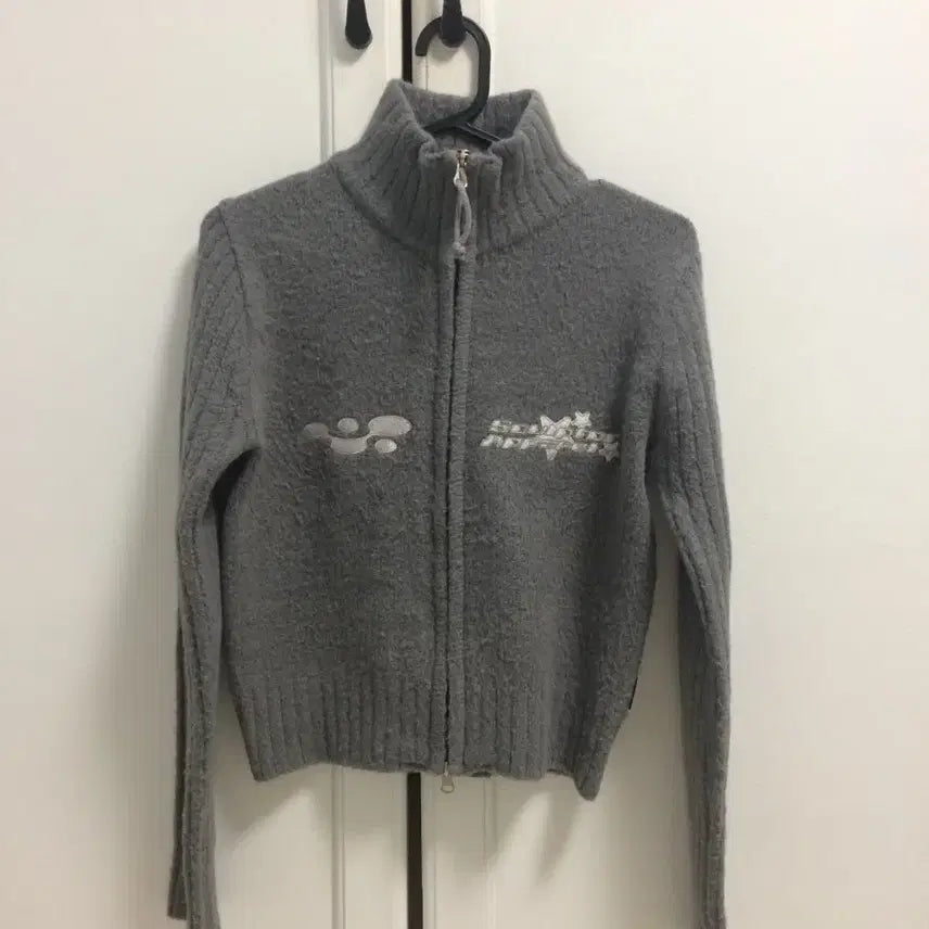 [BUNJANG] Sculptor Atom Zip-up Sweater Melange Gray S / 스컬프터 아톰 집업 스웨터 멜란지 그레이 S