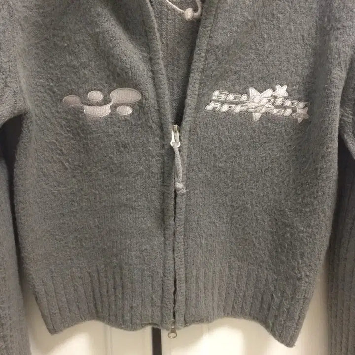 [BUNJANG] Sculptor Atom Zip-up Sweater Melange Gray S / 스컬프터 아톰 집업 스웨터 멜란지 그레이 S
