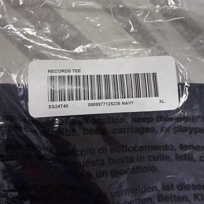 [BUNJANG] Supreme Record T-shirt Navy XL / [XL] 24SS 슈프림 레코드 티셔츠 네이비