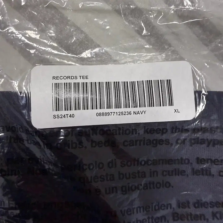 [BUNJANG] Supreme Record T-shirt Navy XL / [XL] 24SS 슈프림 레코드 티셔츠 네이비