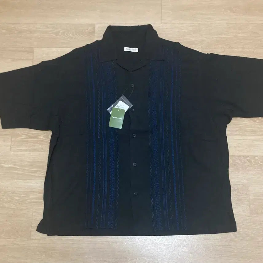 [BUNJANG] Freaks Store Linen Blend Shirt (S) - Black / 새상품) 프릭스스토어 쿠바 린넨 셔츠 S