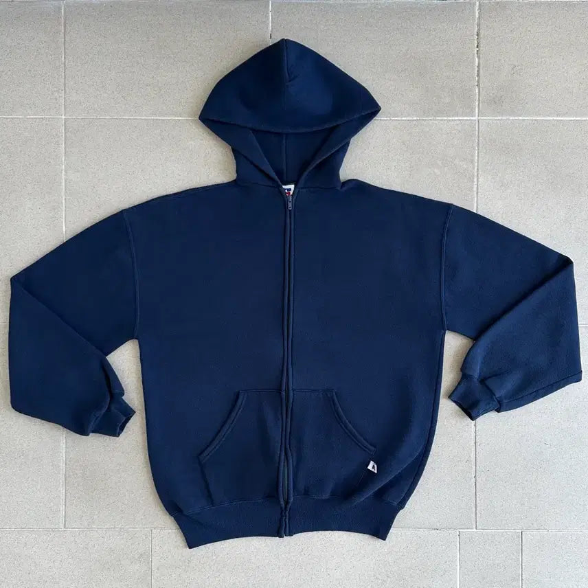 [BUNJANG] Russell Athletic Vintage Hoodie Navy XL / 90s 빈티지 러셀 후드집업 네이비 XL USA