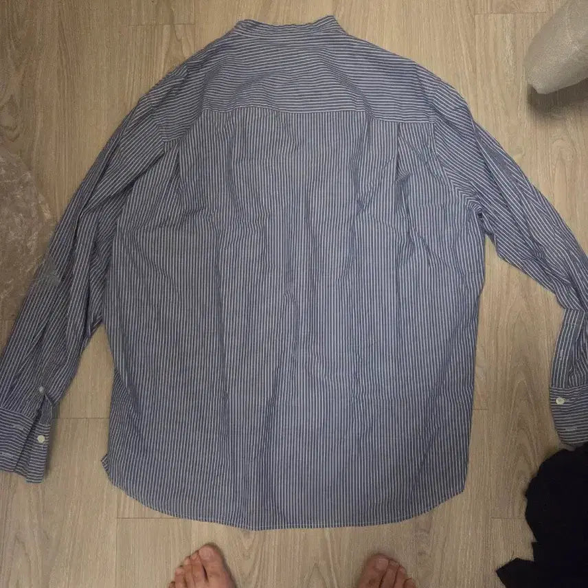 [BUNJANG] System Homme Oversized Stripe Shirt / 시스템옴므 정품 오버핏 스트라이프 셔츠 105사이즈