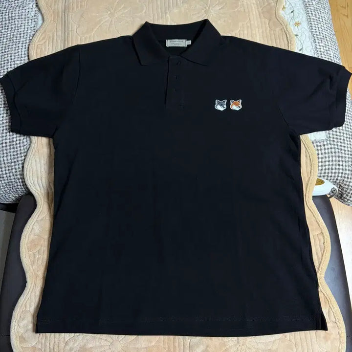 [BUNJANG] Maison Kitsuné Double Fox Head Patch Polo T-Shirt L / L 사이즈 메종키츠네 더블폭스 헤드 패치 PK 피케이