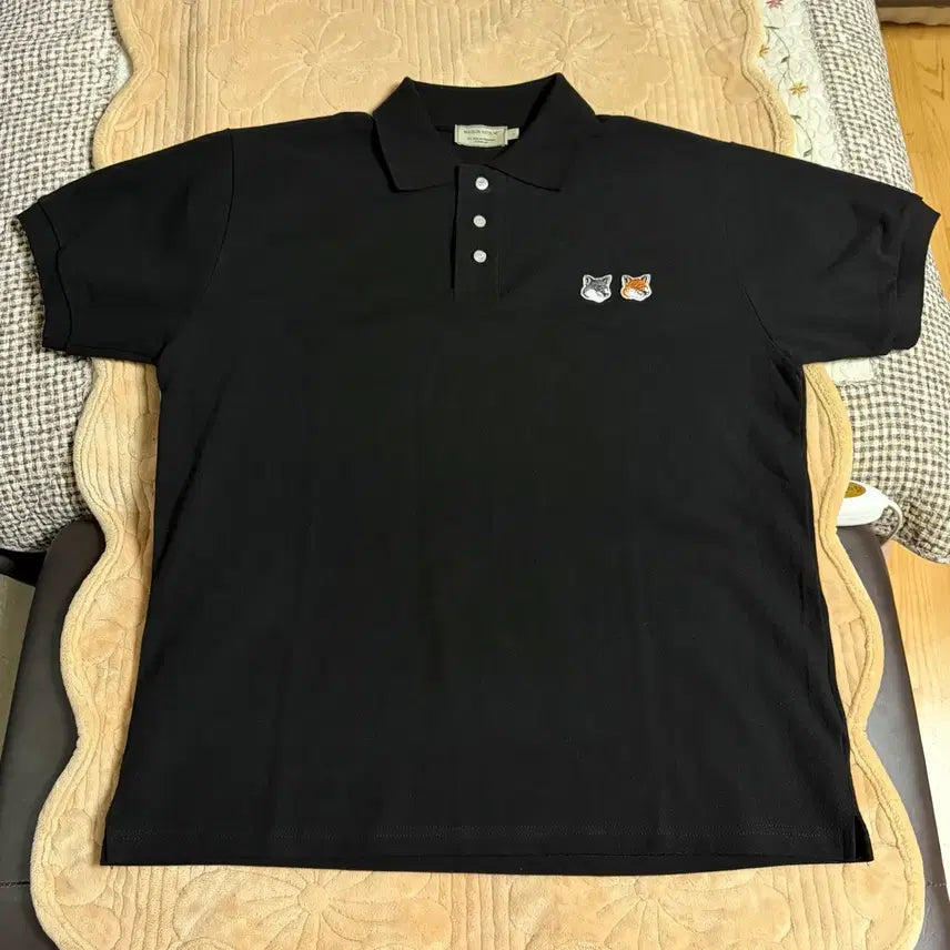 [BUNJANG] Maison Kitsuné Double Fox Head Patch Polo T-Shirt L / L 사이즈 메종키츠네 더블폭스 헤드 패치 PK 피케이