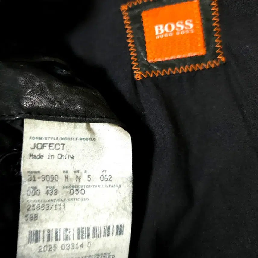 [BUNJANG] Hugo Boss Lambskin Leather Single Rider Jacket / 휴고보스 정품 남성 블랙 양가죽 싱글 라이더 가죽 자켓 레더자켓 105