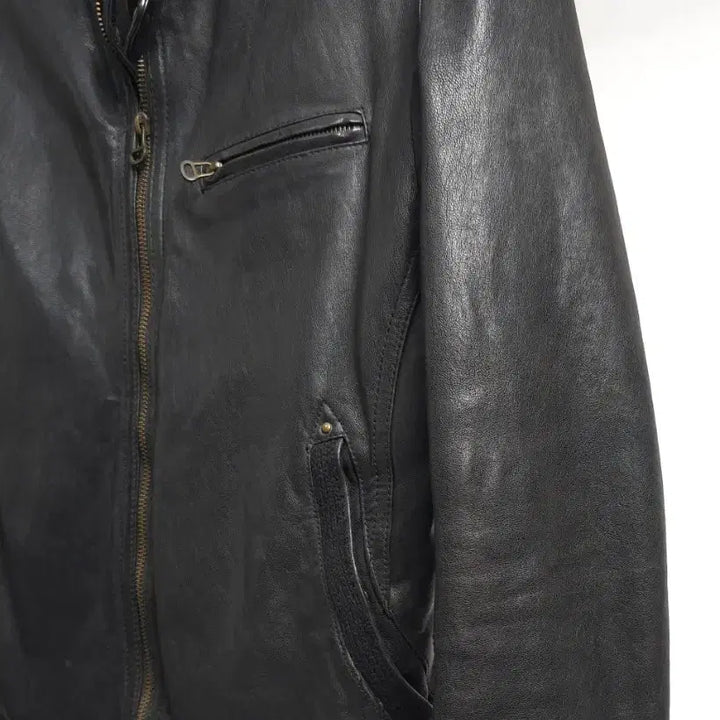[BUNJANG] Hugo Boss Lambskin Leather Single Rider Jacket / 휴고보스 정품 남성 블랙 양가죽 싱글 라이더 가죽 자켓 레더자켓 105