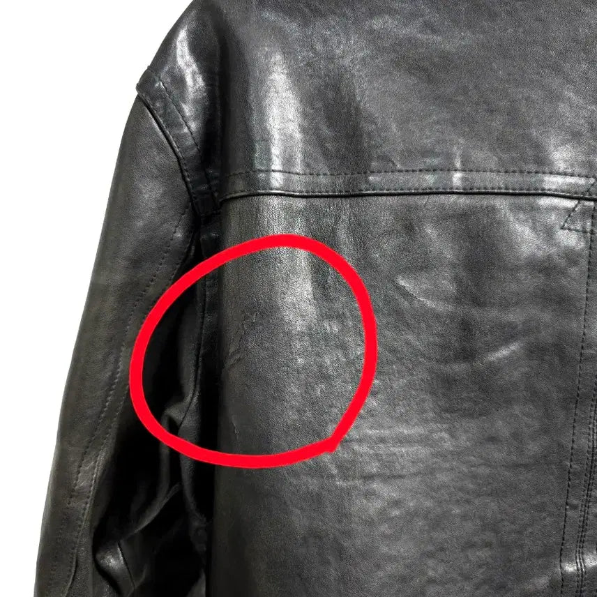 [BUNJANG] Hugo Boss Lambskin Leather Single Rider Jacket / 휴고보스 정품 남성 블랙 양가죽 싱글 라이더 가죽 자켓 레더자켓 105