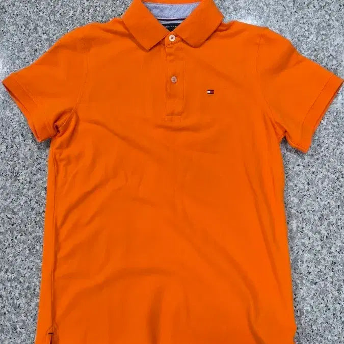 [BUNJANG] Tommy Hilfiger Orange Short Sleeve Polo Shirt / 타미힐피거 오렌지색 반팔 폴로티