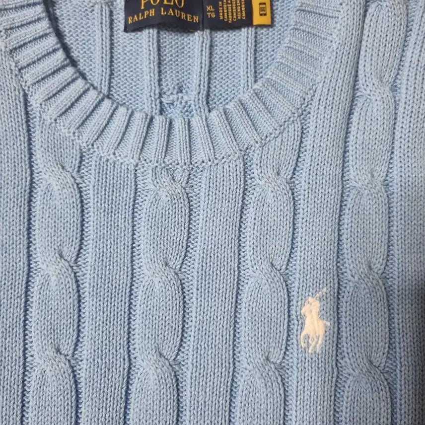 [SOLD OUT] 폴로 케이블반팔니트 xl
