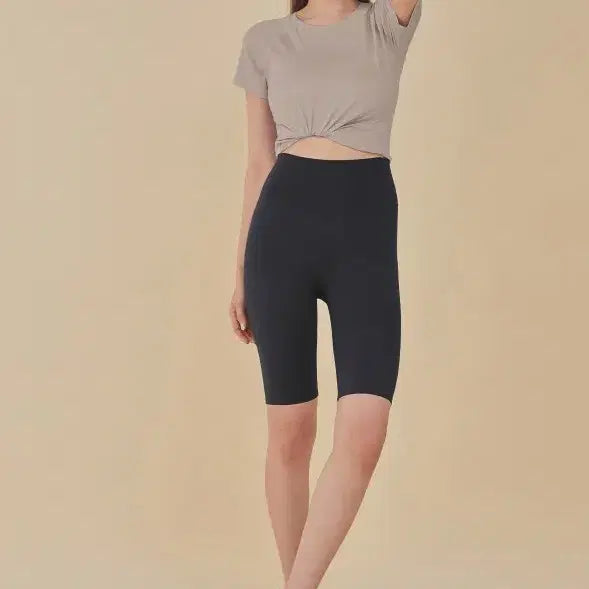 [BUNJANG] STL City Town 4-Part Leggings Bundle Set / STL 레깅스 시티타운 4부_블랙/네이비 2개일괄 (새상품)
